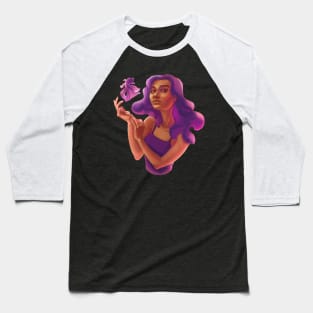 Girl with fish Baseball T-Shirt